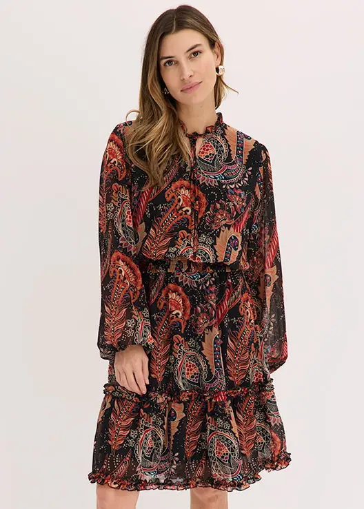 Paisley ruffle dress from bonprix dresses category